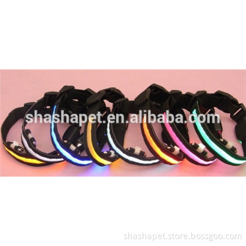 Led pet leash wholesale in pet collar with led dog collar